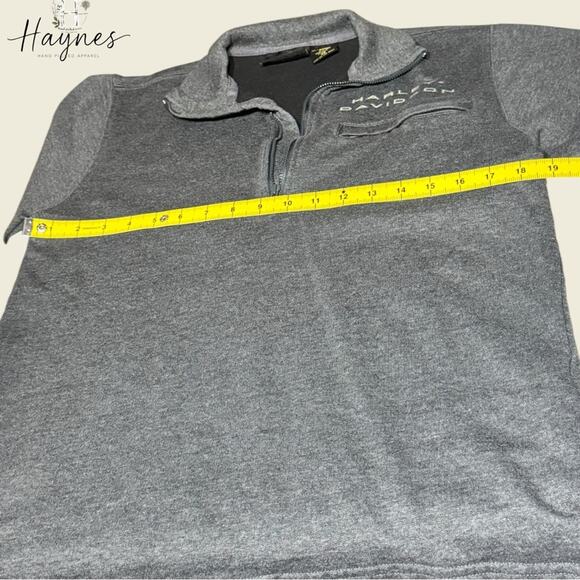 124. HARLEY DAVIDSON | 1/4 Zippered Pullover Authentic Harley Tag Size:XS - Picture 3 of 7